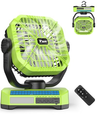 【新品】CEDIO キャンプ扇風機 卓上扇風機 車中泊 20000mAh大容量 最大150時間連続使用 太陽光パネル 吊り下げ タイマー 自動首振り 単結晶シリコンソーラーパネル 風量4段階調節 LEDライト搭載 扇風機 停電 防災グッズ 災 6fa8d6b6