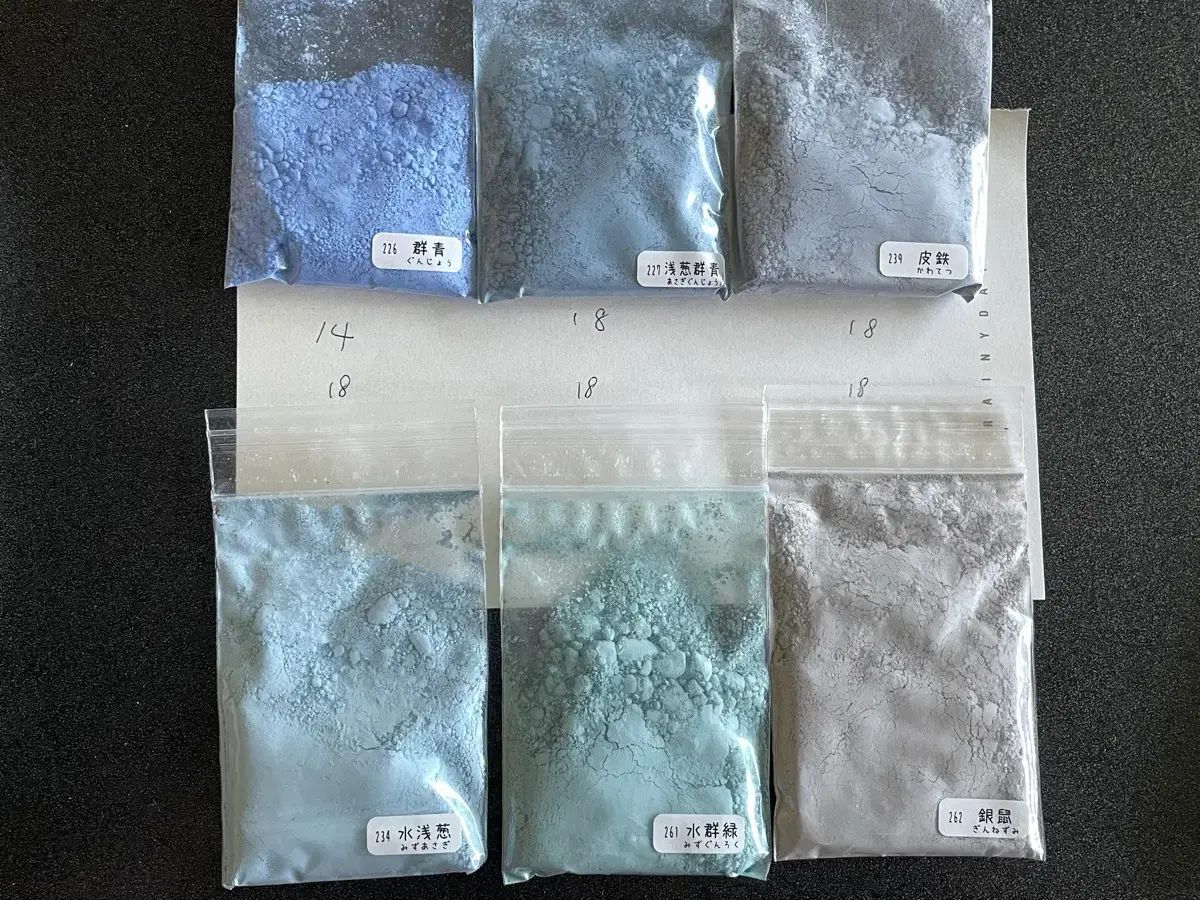 吉祥 宝粉 顔料 24色 Face the Sun CARAT盤 中古品 韓国画 東洋画 民画
