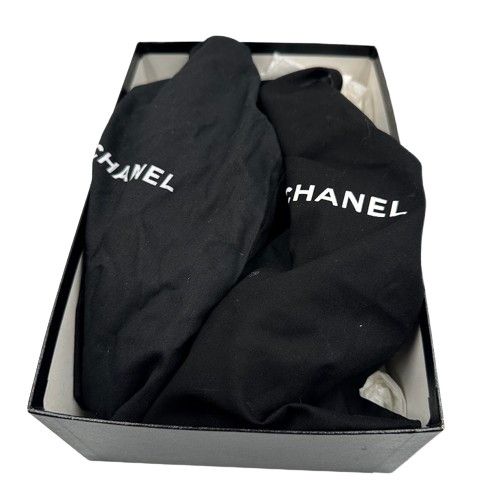 CHANEL シャネル マトラッセ カメリア パンプス ヒール ブラック 靴