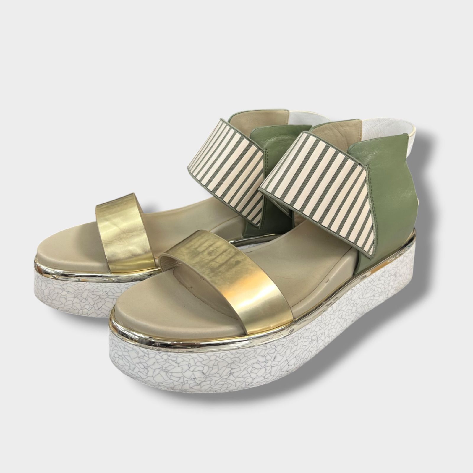 UNITED NUDE ユナイテッドヌード 厚底サンダル 39 ゴールド ストラップ