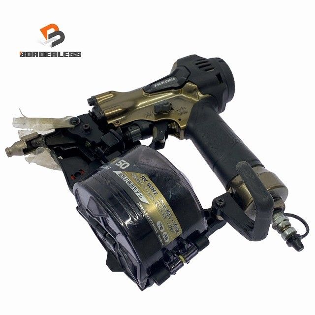 ☆美品☆ HiKOKI ハイコーキ 高圧 50mm 高圧ロール釘打機 NV50H2 エア工具 エアツール128944