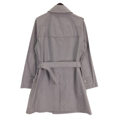 【美品】グレンフェル トレンチコート ベルト チェック柄 イングランド製 紺色 グレンフェル GRENFELL トレンチ コート チェック ベルト ネイビー 38