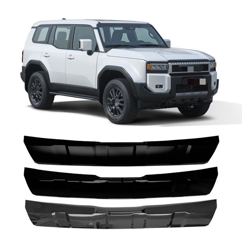 【送料無料】トヨタ プラド LC250 Toyota Prado Land Cruiser 250 専用 リアバンパーロアガード トリム ブラックアウトスタイル ドレスアップ 軽量プラスチック製傷防止 スタイルUP ピアノブラック/マットブラック/カーボン調