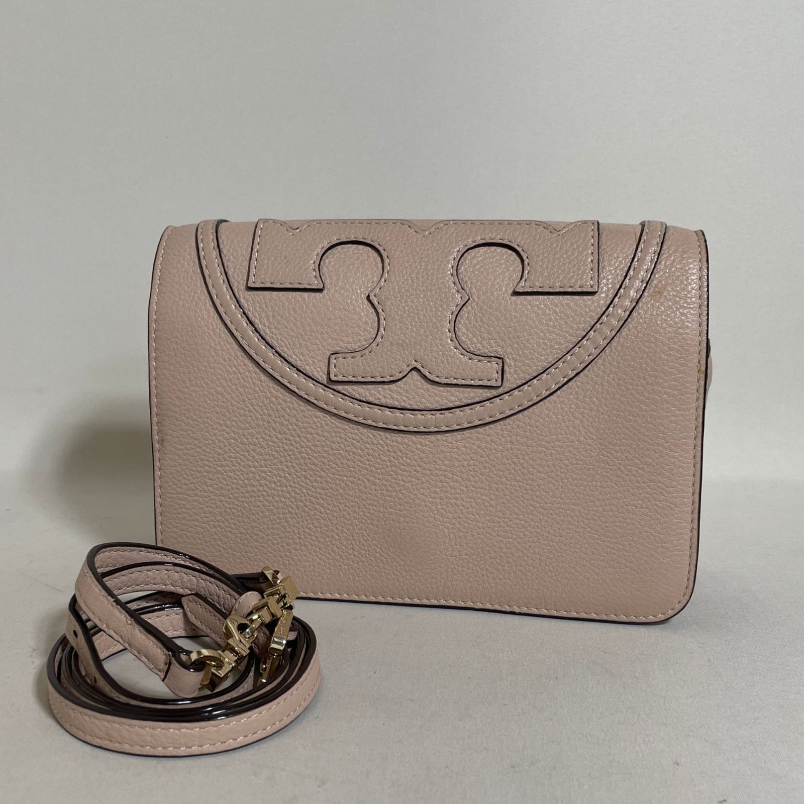 2605-41｜美品｜トリーバーチ ショルダーバッグ レザー ライトピンク