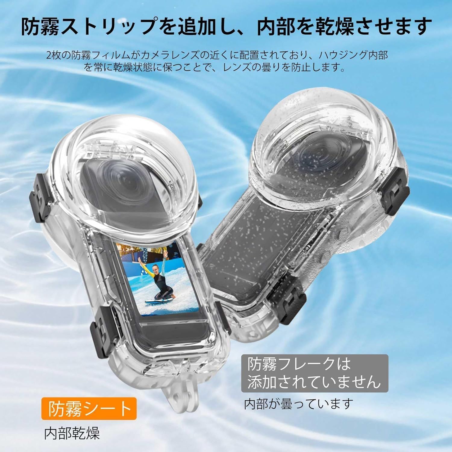【訳アリ】PULUZ Insta360 X5用水中防水ケース 60m水深 Insta360 X5用ダイビングケース インスタ360 X5用防水ケースInsta360 X5用防水カバー for Insta360 X5 waterproof case