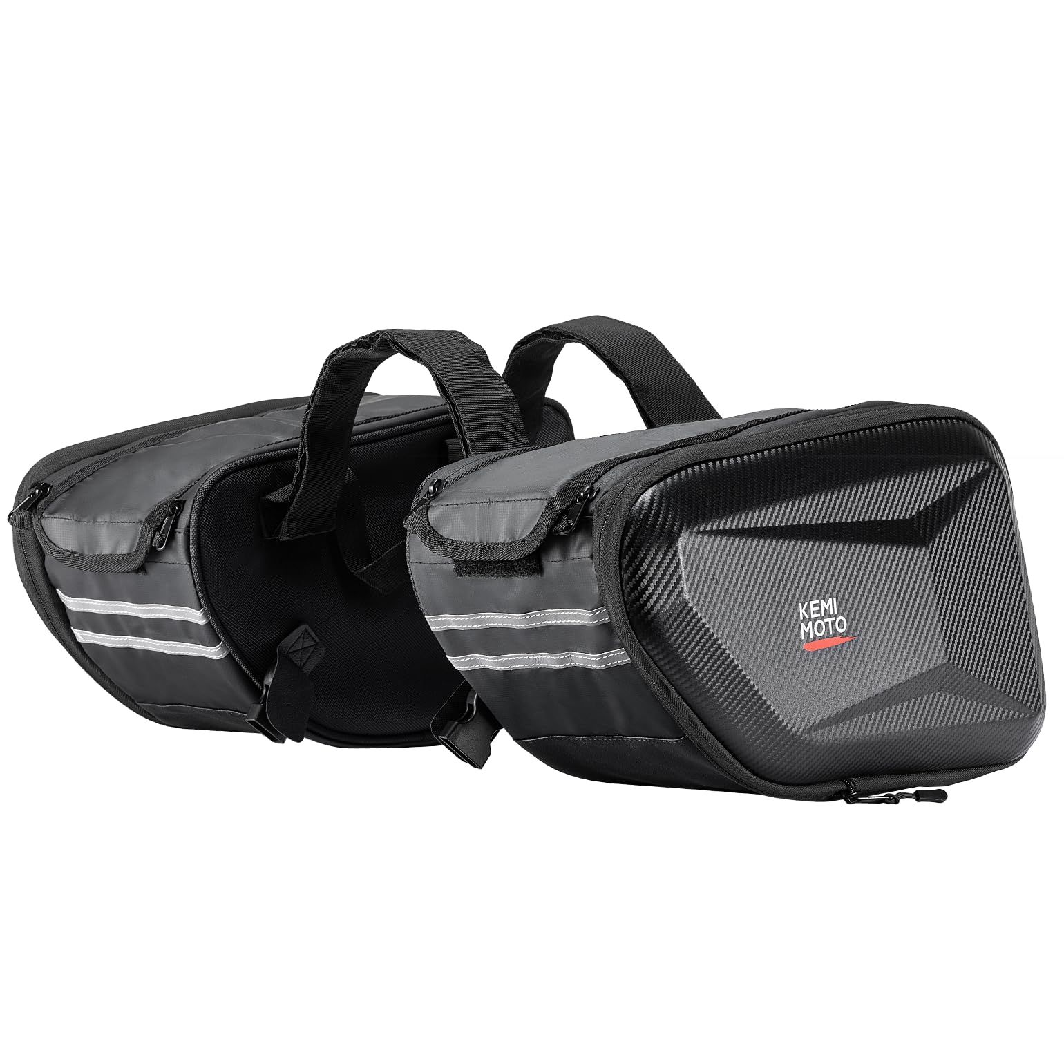 新品 KEMIMOTO バイク サイドバッグ バイク バッグ 30L大容量 拡張機能あり 左右セット 汎用 防水 EVA素材 バイク用バッグ オートバイ ブラック適格請求書発行可 KM6719