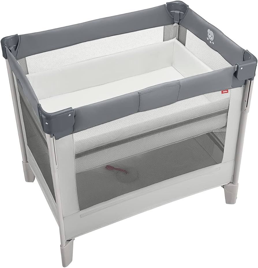 Aprica ベビーベッド Coconel Air Plus グレー 0ヶ月～約2歳まで ミニ 