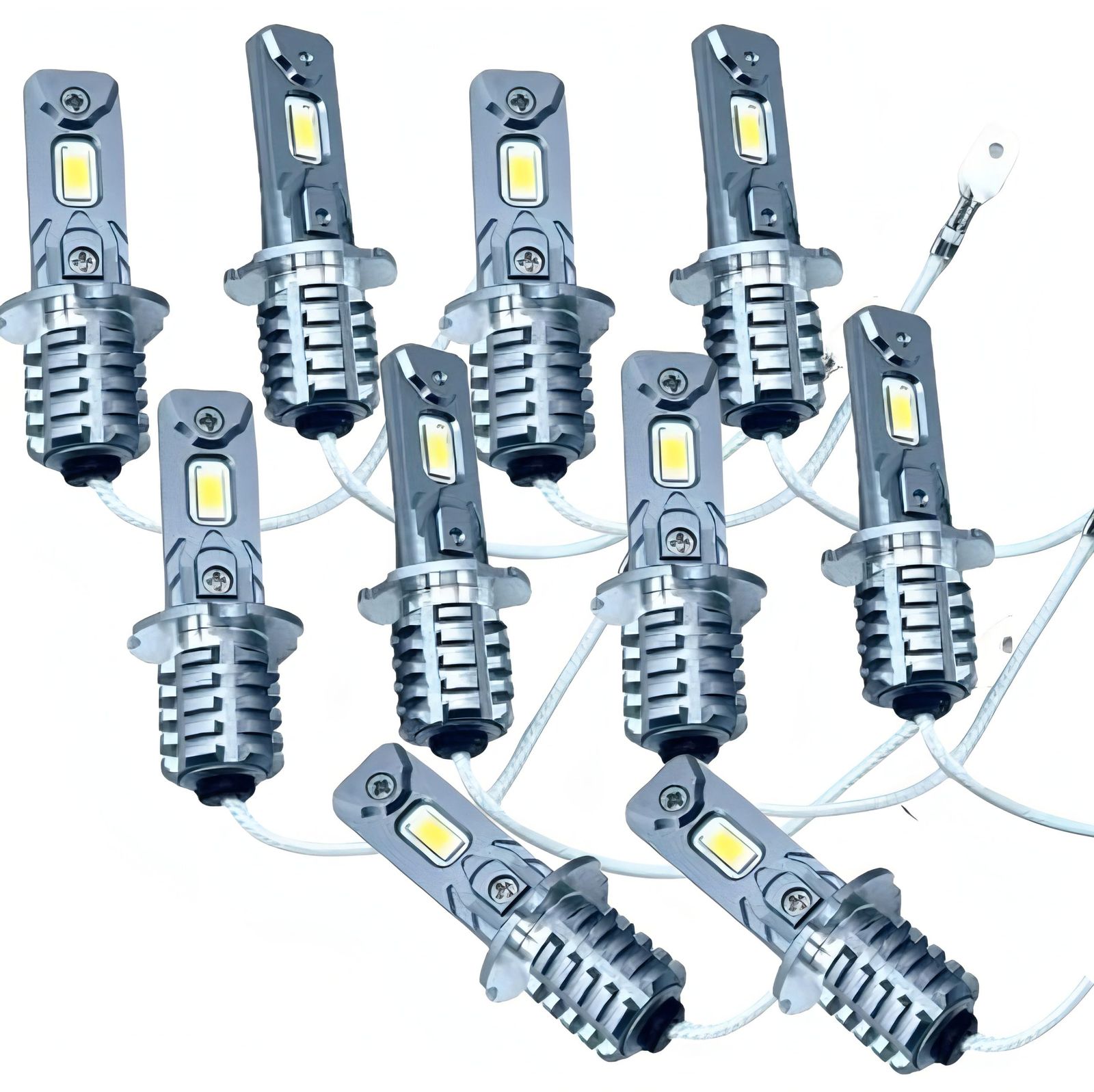 ブブル H3 LED フォグランプ 24V 爆光 ホワイト トラック ショート 車検対応 高輝度 ギガ クオン プロフィア グレート バス 日野 いすゞ ふそう UD (10個セット) [10個セット]