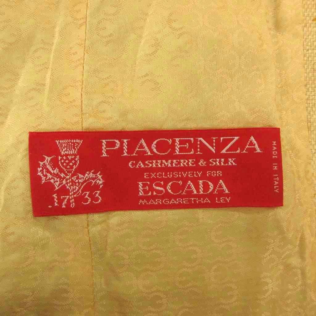 エスカーダ esccada ジャケット カシミヤ混 絹 シルク混 38 黄
