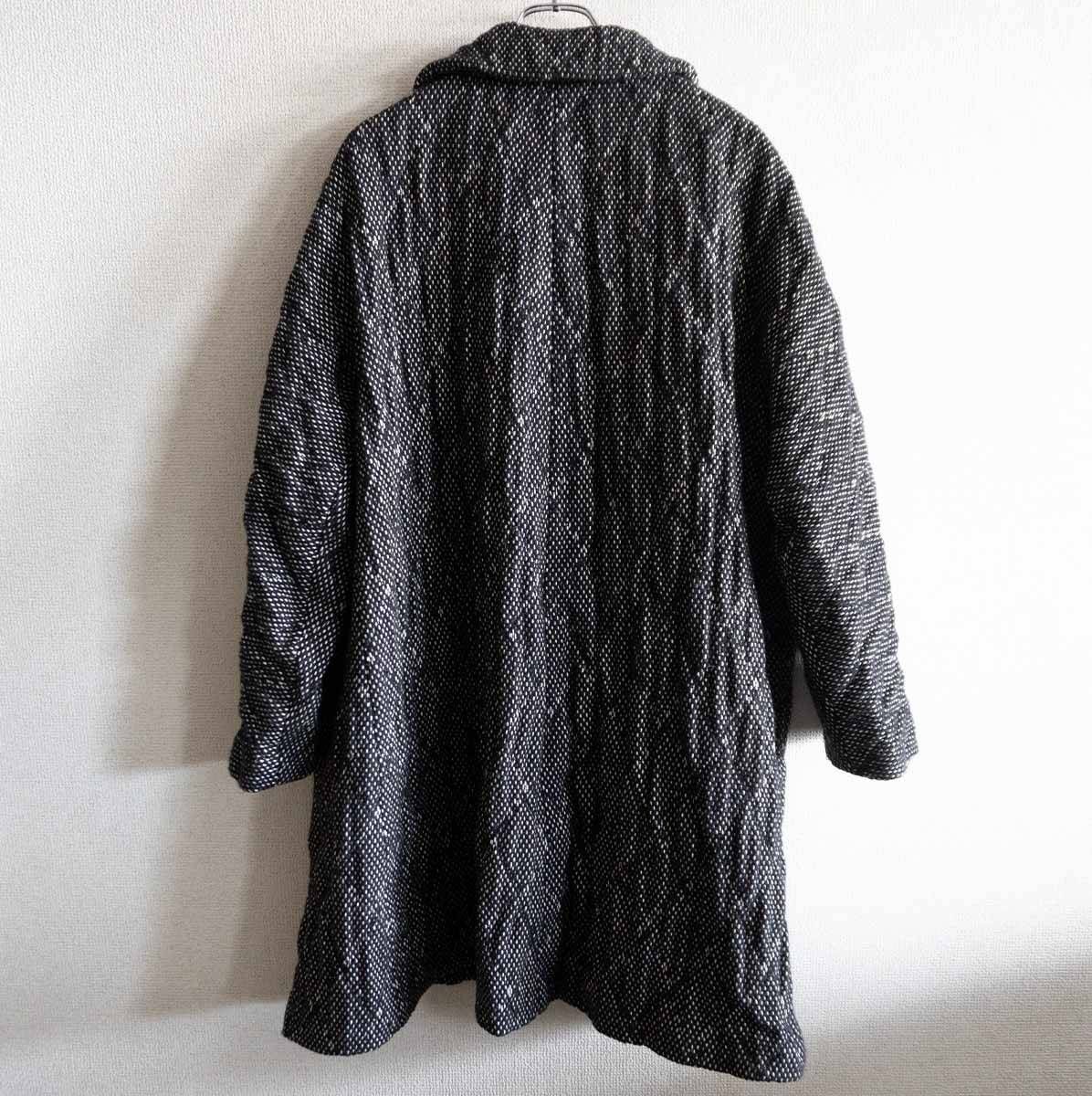 美品】 COMME des GARCONS 【丸襟 ツイード キルティング コート】S