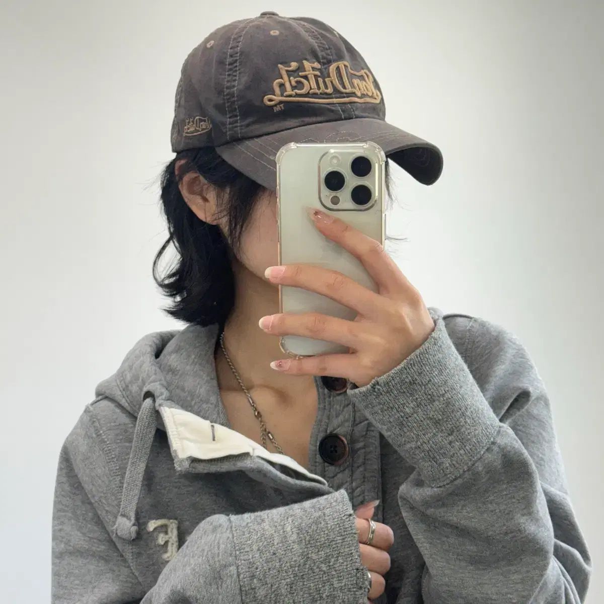 VonDutch ボンダッチ ブラウン スティッチ POINT ベースボールキャップ