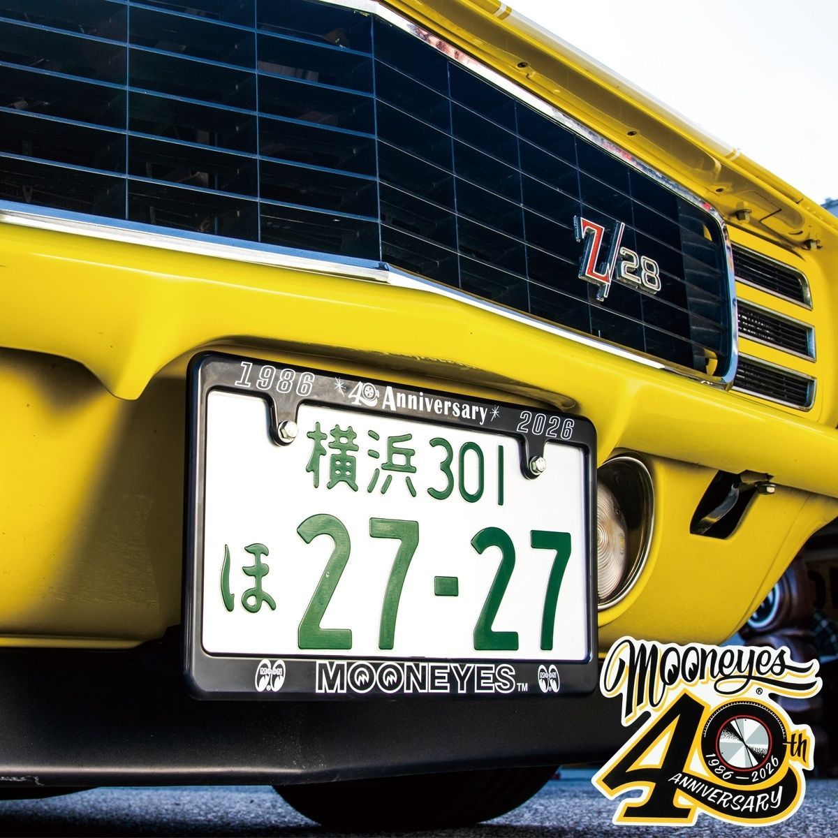 MOONEYES 40th Anniv ライセンスフレーム プレート フレーム ムーン