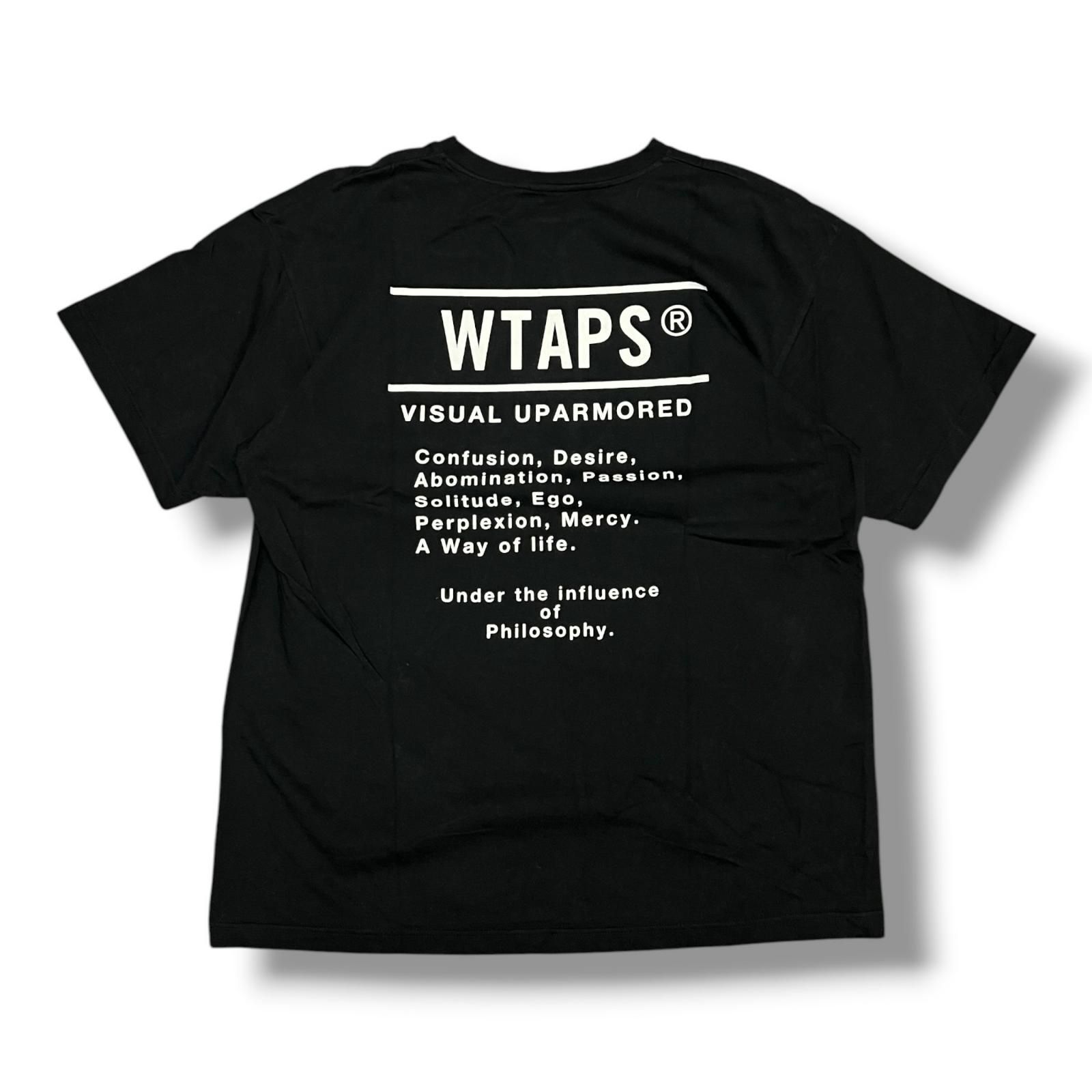 参考上代9900円 WTAPS 25SS CONTAINING 02 / SS / COTTON コンテイニングTシャツ 半袖カットソー ダブルタップス 251ATDT-STM10S ブラック 2 （5495M）