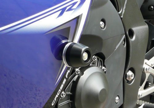 新品 アグラス(AGRAS) レーシングスライダー フレームタイプ ロゴ有 ジュラコン:ブラック YZF-R1(09-10) 342-271-000BX