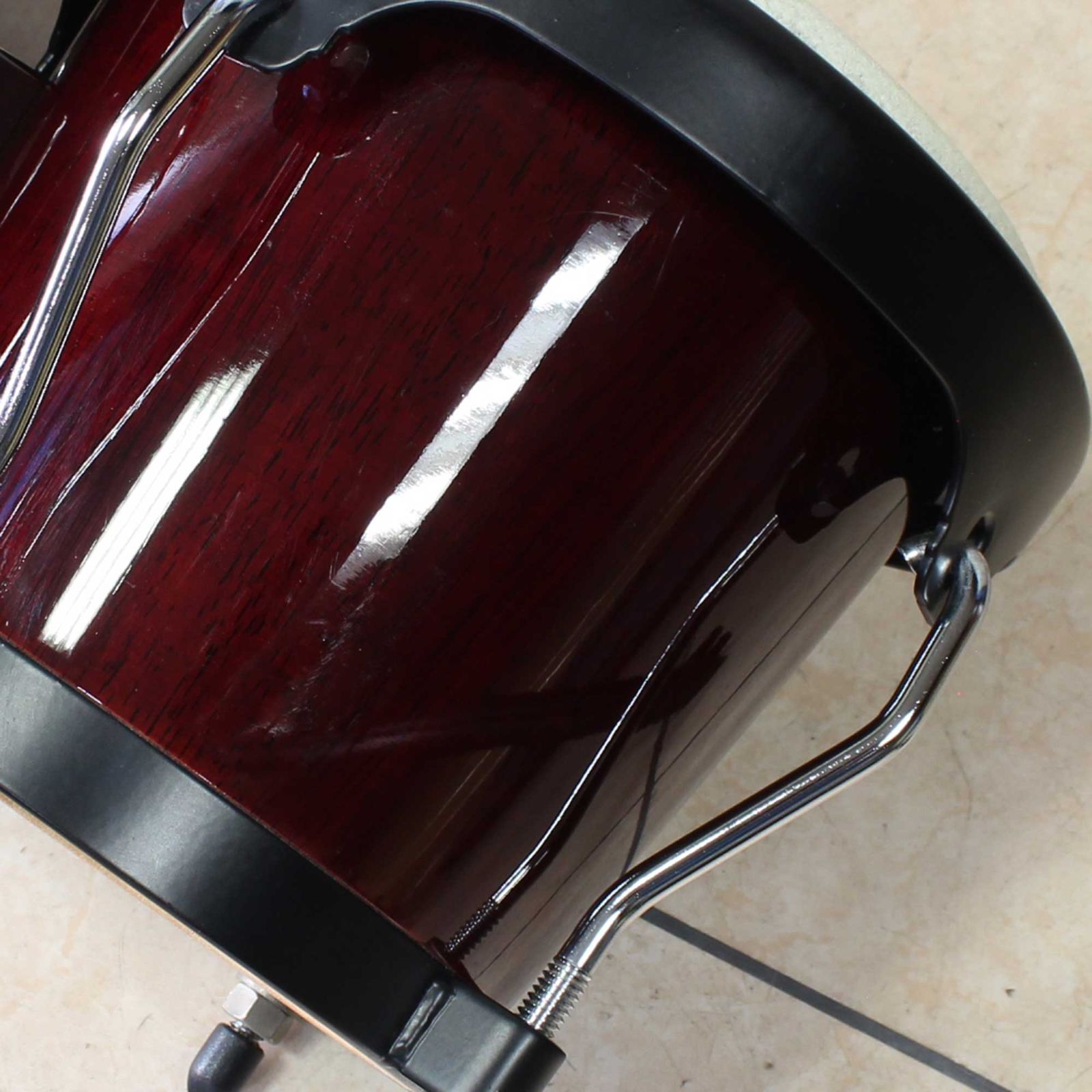 ボンゴLPA601-RW Aspire Wood Bongo Red タグ付き 中古 LP LPA601 LP Aspire Wood Bongos Black Hardware Red Wood