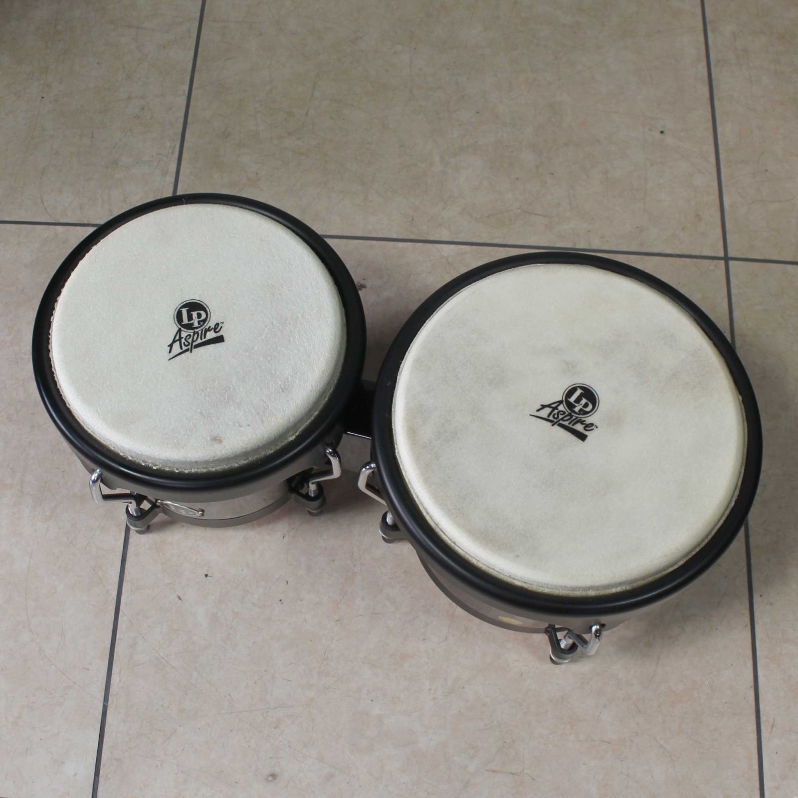 中古 LP LPA601 LP Aspire Wood Bongos Black Hardware Red Wood