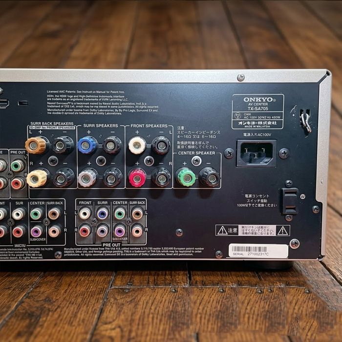☆7.1ch対応アンプ☆PC、ゲーム、AV機器対応☆ONKYO TX-SA705 - メルカリ