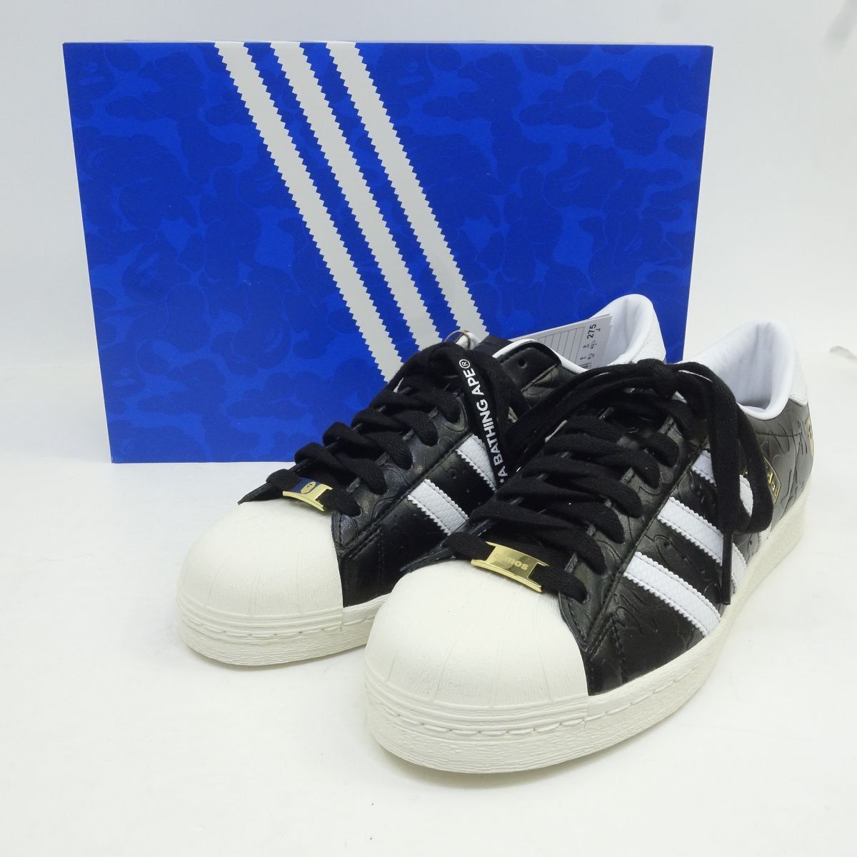 【未使用】atmos × adidas × A BATHING APE アディダス SUPERSTAR スーパースター JQ3666 US9.5 27.5cm 箱有