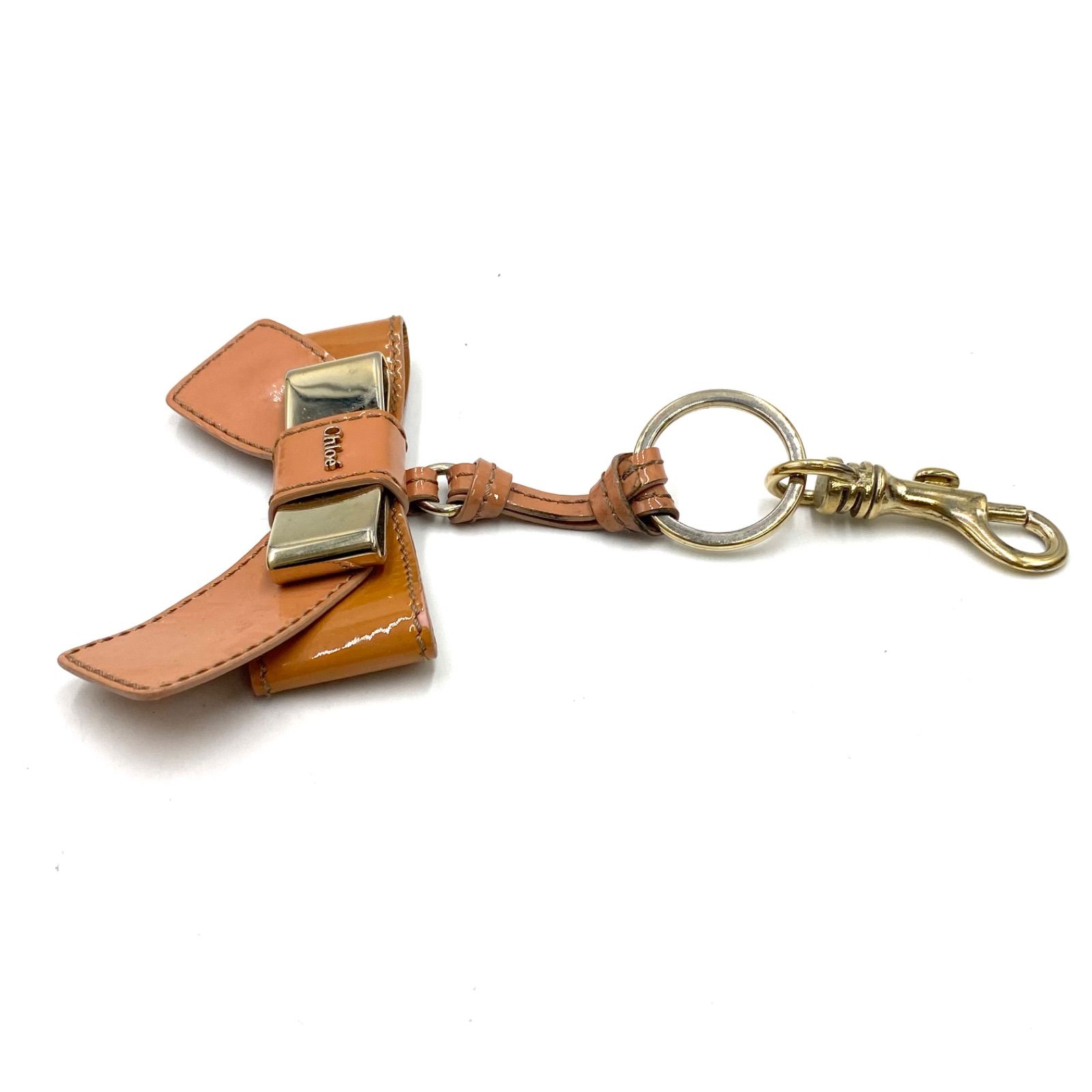 Chloe クロエ リボン バッグチャーム キーホルダー キーリング キー 