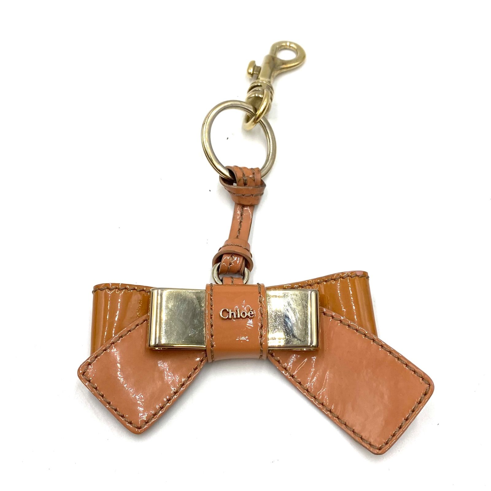 Chloe クロエ リボン バッグチャーム キーホルダー キーリング キー 