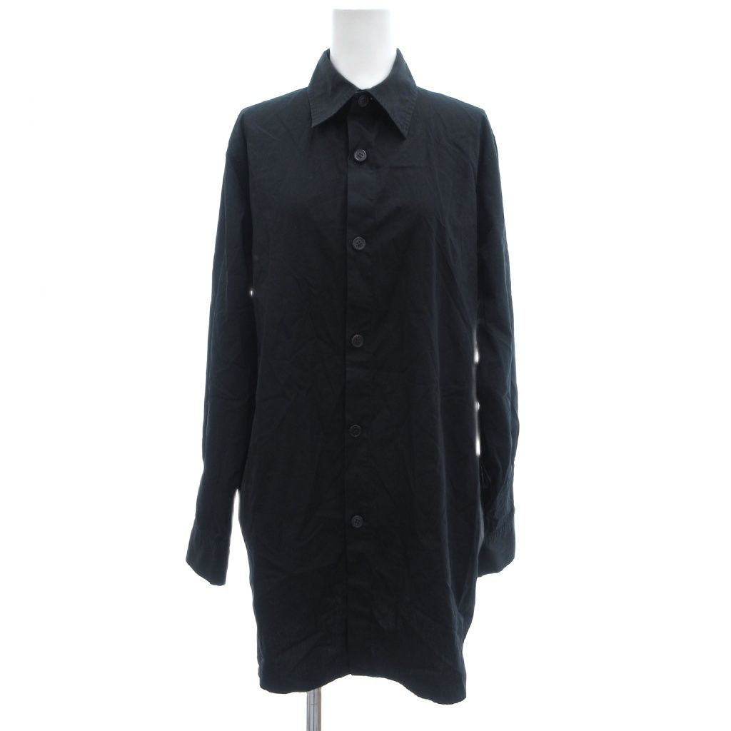 ヨウジヤマモトノアール YOHJI YAMAMOTO NOIR ロングシャツ ブラウス シャツワンピース オーバーサイズ 長袖 1 黒 ブラック /UO ■GY06