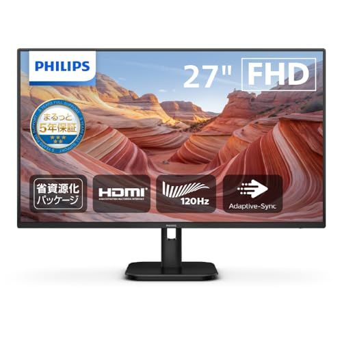 PHILIPS LCD PC Monitor (27"/IPS/FHD/120Hz/1ms/5 Year Warranty/HDMI, DVI-D, VGA/Tilt/SoftBlue/Anti-Flicker/Blue Light Reduction AdaptiveSync/Slim Bezel/Home 4a0d73c3