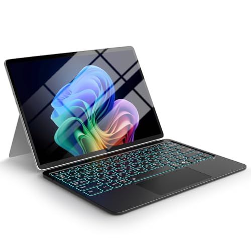 【新品】Omikamo Surface Pro キーボード ワイヤレス Surface Pro 12 対応 12インチ 日本語配列 サーフェスプロ キーボードト Bluetooth 5.3 ラックパッド付き Typ-C充電式 カバー兼用 薄型 465df2e7