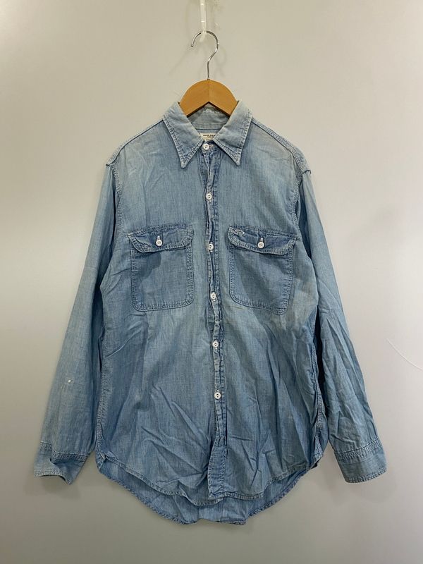 【現状渡し品】 BIG MAC ビッグマック 70S LS CHAMBRAY SHIRTS 70年代 長袖 シャンブレーシャツ メンズ トップス ヴィンテージ ロングスリーブ 【146-260524-em-27-min】