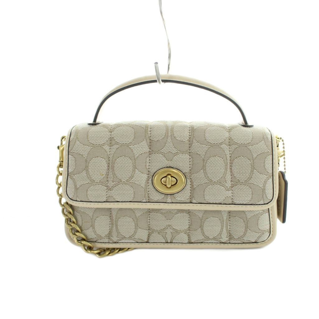 コーチ COACH C5279 ショルダーバッグ ハンド 2WAY キャンバス レザー シグネチャー ベージュ ■GY18 /MQ
