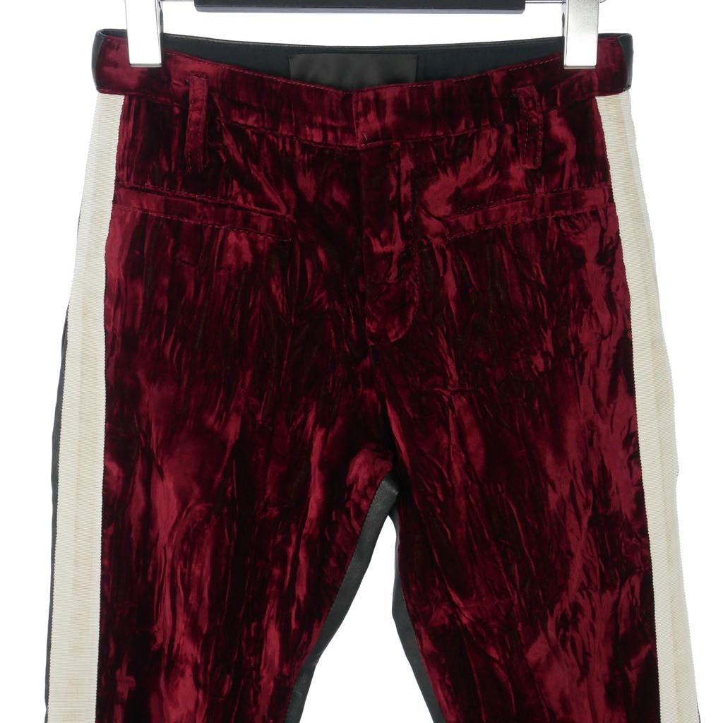 ハイダーアッカーマン Haider Ackermann レザー切替 ベロア パンツ