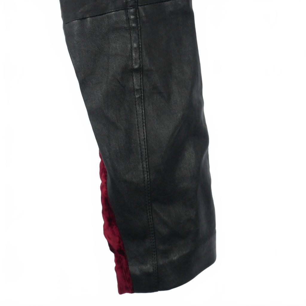 ハイダーアッカーマン Haider Ackermann レザー切替 ベロア パンツ