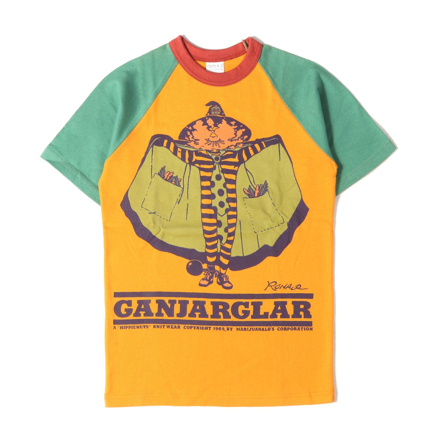 【新品】BOOTLEGGERS REUNION ブートレガーズ リユニオン Tシャツ サイズ:YOUTH M(XS相当) | デッドストック | 00s マリファナルド マクドナルド ガンジャーグラー Tシャツ | イエロー グリーン【メンズ】