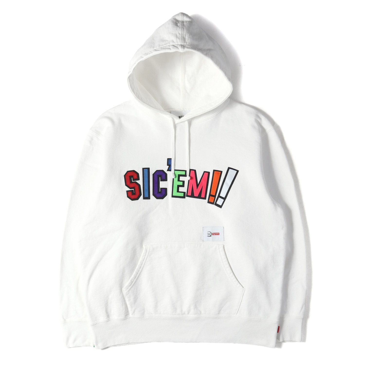 【大人気デザイン】シュプリーム Sロゴ 刺繍 パーカー ホワイト Mサイズ Supreme シュプリーム パーカー ホワイト 白 サイズ:M | 21AW WTAPS