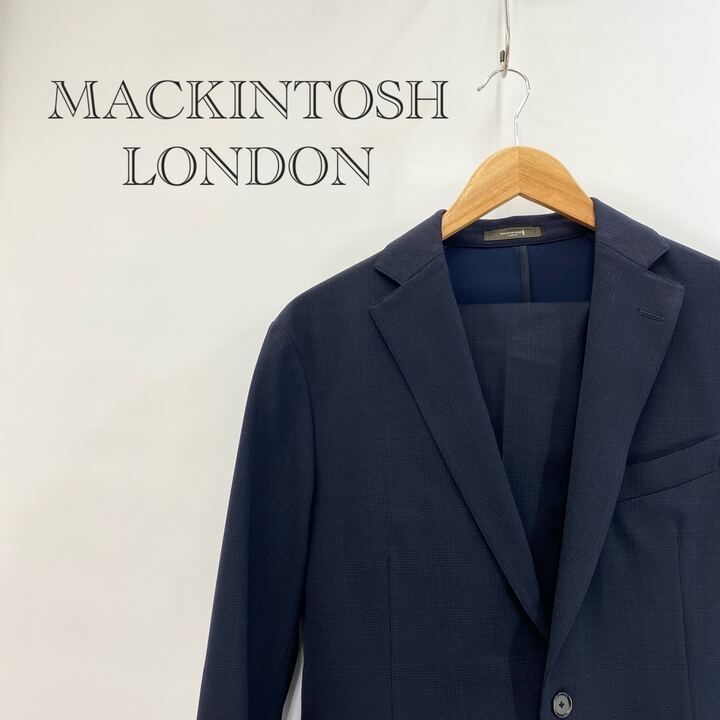 MACKINTOSH LONDON テーラードジャケット スラックス G1E24-810-29 G1R49-810-29 スーツ セット アップ 40 W86 ネイビー メンズ ファッション _201023