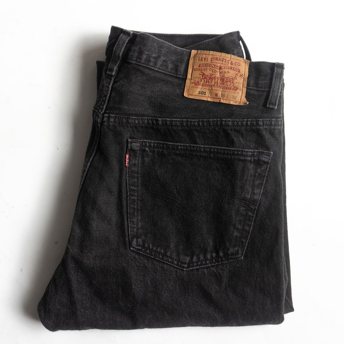 リーバイス 501ブラックアメリカ製90S サブロク、サンマル　ゴールデンサイズ 後染め/ゴールデンサイズ】 LEVI'S 【90s/501 ブラックデニム デニム