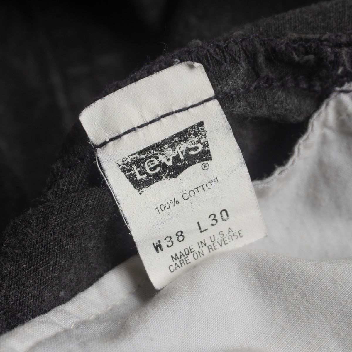 ゴールデンサイズ✨LEVIS 501 ブラックデニム 38×30 先染め 後染め/ゴールデンサイズ】 LEVI'S 【90s/501 ブラックデニム デニム