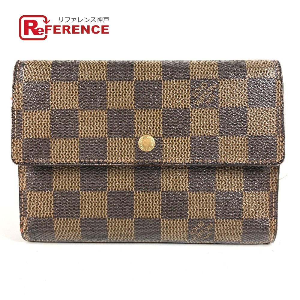 LOUIS VUITTON ルイヴィトン 3つ折り財布 ポルトトレゾールエテュイパピエ N61202 ダミエキャンバス エベヌ ブラウン