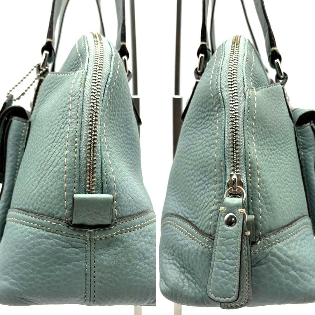 コーチ COACH ミニボストンバッグ ハンドバッグ Y2K ライトブルー