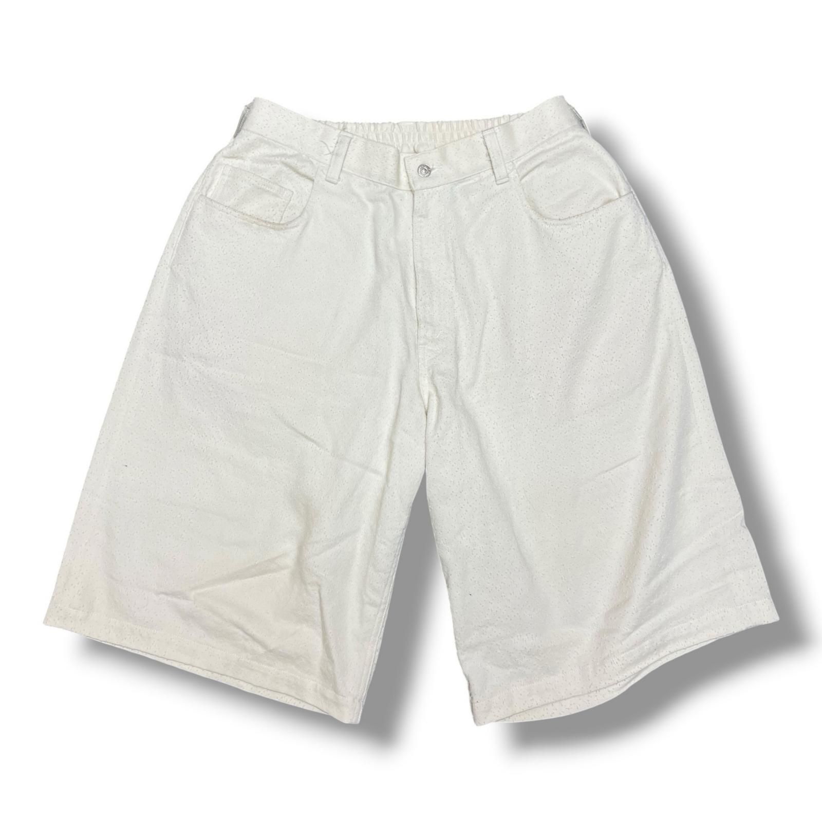 参考上代33000円 COOTIE PRODUCTIONS 25SS Needle Punch Twill 5 Pocket Baggy Easy Shorts ニードルパンチデニムショーツ クーティー CTE-25S114 OFF IVORY L