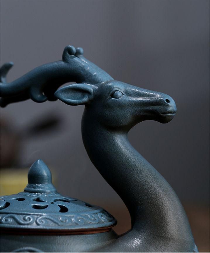 福鹿 香炉 陶磁器 装飾品 工芸品 美術品 置物 福鹿 香炉 陶磁器 装飾品 工芸品 美術品 置物