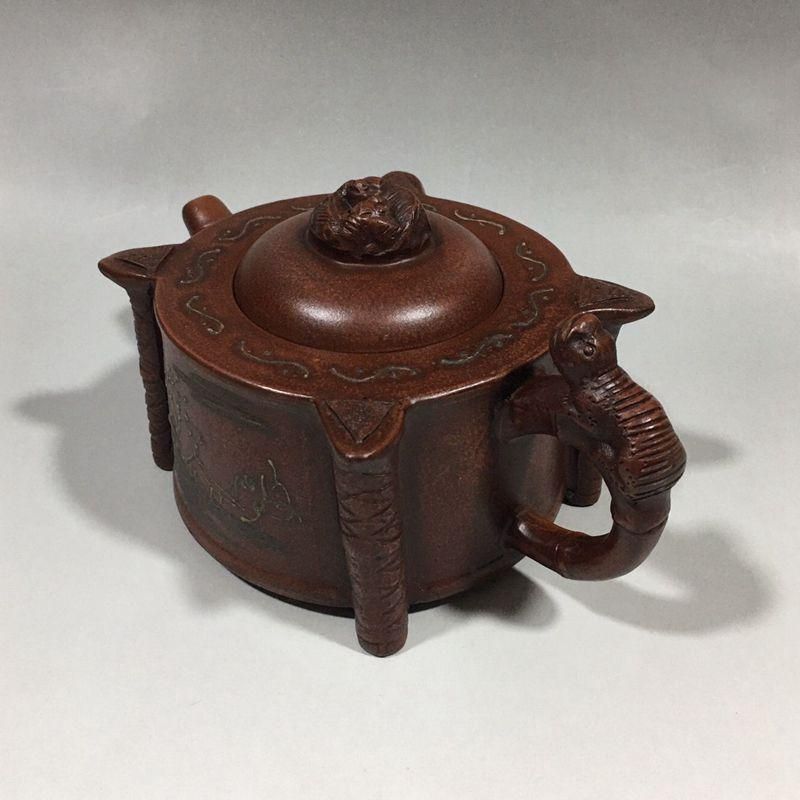 宜興  紫砂壷  チ竜紫砂壷  工芸品 美術品 置物 美術品・アンティーク・コレクション 宜興 紫砂壷 チ竜紫砂壷 工芸品