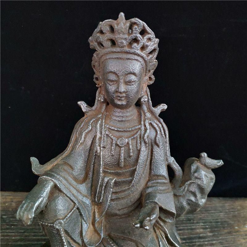 鉄器 鉄仏 南海観音坐像 工芸品 美術品 置物 鉄器 鉄仏 南海観音坐像 工芸品 美術品 置物 美術品・アンティーク