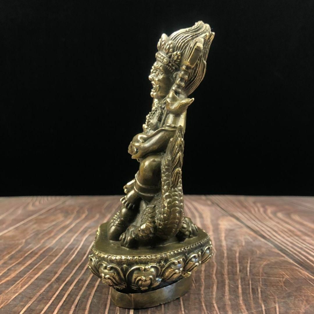 騎竜黄財神仏像 現代工芸品 美術品 置物