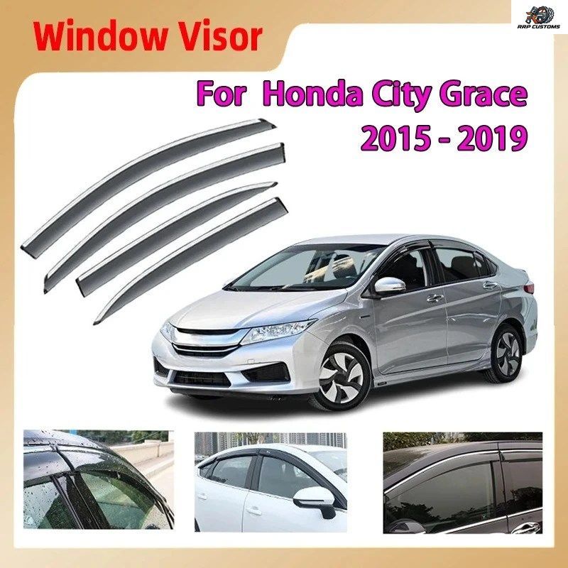 ホンダ シティ グレース GM4 GM5 GM6 GM8 GM9 2015～2019年モデル用 サイドウィンドウバイザー フロントガラス サンレインディフレクター