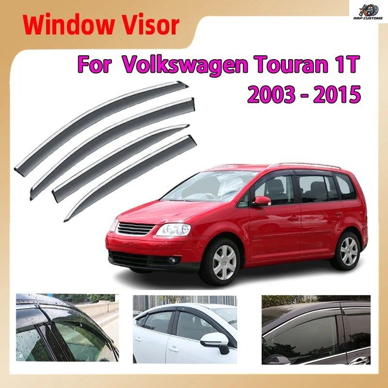 フォルクスワーゲン VW トゥーラン 1T MK1 パーツ 2003～2015 フロントガラス サンレイン デフレクター アイブロウ ガード アクセサリー