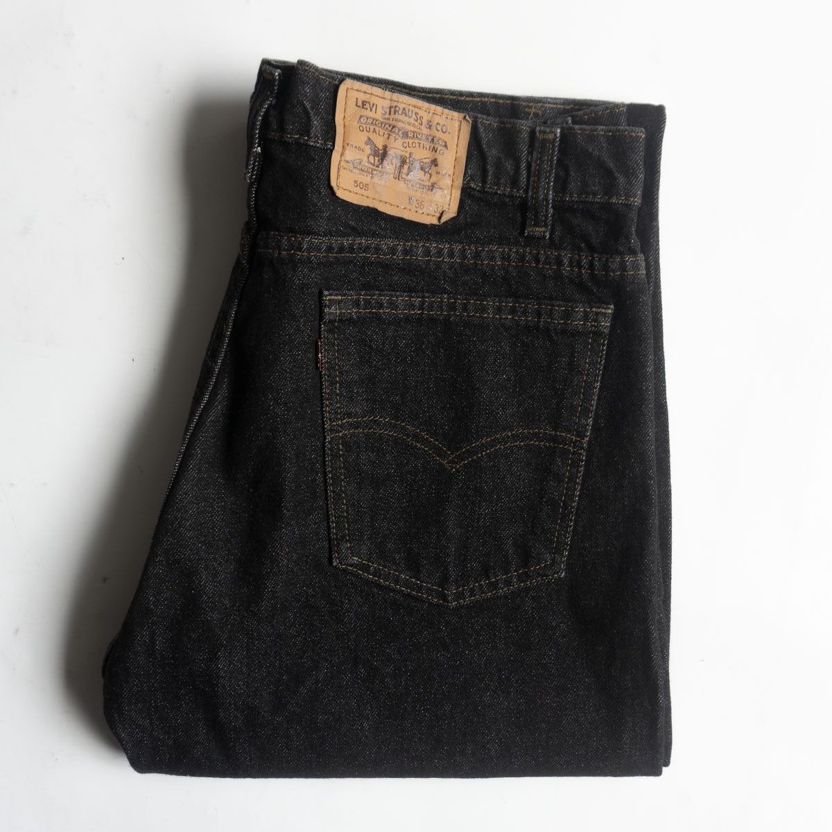 先染め/状態良好】 LEVI'S 【80s/505 ブラックデニム デニムパンツ】36