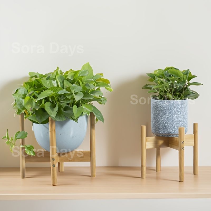 フラワースタンド　竹製スタンド 室内 グリーンラック 植木鉢スタンド ディスプレイラック 観葉植物 鉢植え プランター かわいい おしゃれ ナチュラル 北欧 モダン シンプル 高級感 インテリア 北欧 リビング 小型 小型タイプ 高さ25cm