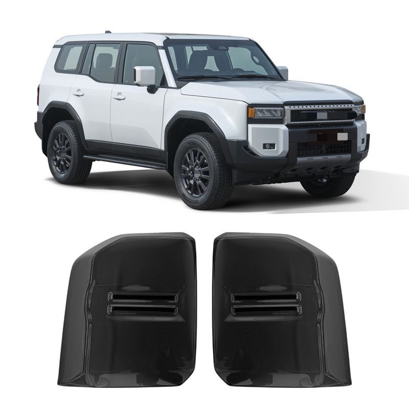 【送料無料】Toyota Land Cruiser Prado(トヨタランドクルーザープラド)2024(LC250)用スモークテールランプカバースモーク加工高級感クールな外観スタイリッシュドレスアップ簡単取付傷防止車両後部保護フィット感抜群人気アクセサリー！
