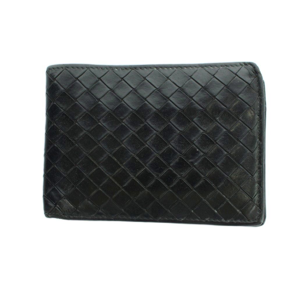 BOTTEGA VENETA 財布 2つ折り イントレチャート ブラック ボッテガヴェネタ BOTTEGA VENETA 二つ折り財布 ウォレット ロゴ