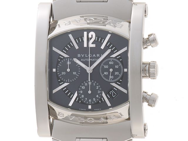 ブルガリ BVLGARI アショーマ クロノグラフ 白 スケルトン 中古